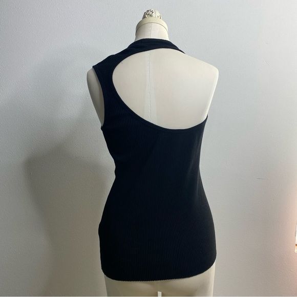 Helmut Lang Black Pulled Asymmetrical Tank Top - Picture 7 of 16